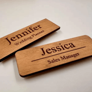 Personalized Name Tag Badge with Magnet Attachment Wearable Magnetic Name Tags Customized Identification Engraved Employee Name Tag