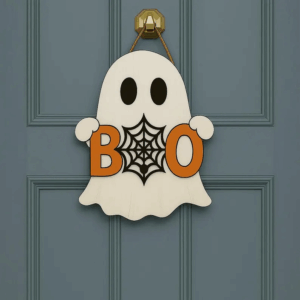 Сute Ghost Door Hanger Sign, Halloween Door Sign Bundle, Boo Y'all, Hey Boo Ghost Door, Funny Halloween Decor