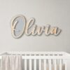 Personalized Baby Name Sign For Nursery, Custom Wood Name Plaque, Wooden Sign For Kids Room Wall Decor - Style 10