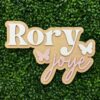 Personalized Baby Name Sign For Nursery Wall - Custom Wooden Name Decor, Wood Nameplate With Butterflies, Baby Girl Shower Gift