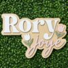 Personalized Baby Name Sign For Nursery Wall - Custom Wooden Name Decor, Wood Nameplate With Tulips, Baby Girl Shower Gift