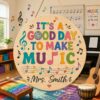 Personalized Music Teacher Sign, Custom Classroom Door Sign, Music Class Teacher Gift, School Decor For Music Teacher