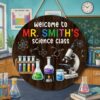 Personalized Science Teacher Sign, Custom Classroom Door Sign, Science Class Teacher Gift, School Decor For Science Teacher - Style 1
