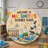 Personalized Science Teacher Sign, Custom Classroom Door Sign, Science Class Teacher Gift, School Decor For Science Teacher - Style 3