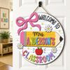 Personalized Teacher Name Sign For Classroom Door, Custom Wood Pencil Welcome Sign, Back To School Classroom Decor, Teacher Appreciation Gift