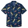 Bass Fishing Hawaiian Shirt, Patriotic American Flag, Shirt Men Women Summer Beach Button-Up - Style 10