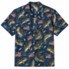 Bass Fishing Hawaiian Shirt, Patriotic American Flag, Shirt Men Women Summer Beach Button-Up - Style 3