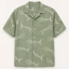 Fish Bone Hawaiian Shirt For Men And Women, Tropical Skeleton Fish Aloha Button Down Beach Vacation Shirt - Style 3