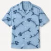 Fish Bone Hawaiian Shirt For Men And Women, Tropical Skeleton Fish Aloha Button Down Beach Vacation Shirt - Style 7