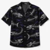 Fish Bone Hawaiian Shirt For Men And Women, Tropical Skeleton Fish Aloha Button Down Beach Vacation Shirt - Style 9