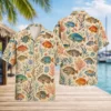 Fish Hawaiian Shirt For Men Women, Tropical Ocean Fish Print Aloha Button Down Shirt, Beach Vacation Summer Resort Cruise Casual Wear - Style 5