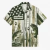 Fishing Hawaiian Shirt, Personalized American Flag Angler Shirt, Distressed Patriotic Outfit For Fishing Trip - Style 1