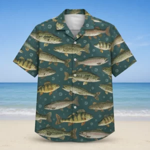Freshwater Fish Hawaiian Shirt For Men Women, Fishing Lover Gift, Summer Vacation Button Up - Style 1