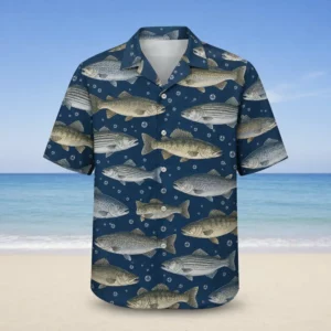 Freshwater Fish Hawaiian Shirt For Men Women, Fishing Lover Gift, Summer Vacation Button Up - Style 2