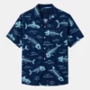 Hawaiian Shirt For Men Women, Fish Bone Tropical Aloha Shirt, Funny Beach Vacation Button Down Shirt - Style 3