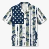 Patriotic Fishing Hawaiian Shirt For Men Women, Usa Flag Fish Button Down, Fisherman Gift Shirt, 4Th Of July Outfi - Style 2