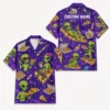 Personalized Alien Pizza Space Hawaiian Shirt For Men And Women, Short Sleeve Funny Sci-Fi Galaxy Party, Custom Name Summer Button Down - Style 4