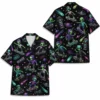 Personalized Alien Skateboarding Outer Space Hawaiian Shirt For Men And Women, Short Sleeve Funny Sci-Fi Skater Galaxy, Custom Name Button Down - Style 1