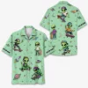 Personalized Alien Skateboarding Outer Space Hawaiian Shirt For Men And Women, Short Sleeve Funny Sci-Fi Skater Galaxy, Custom Name Button Down - Style 7