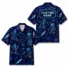 Personalized Alien Skateboarding Outer Space Hawaiian Shirt For Men And Women, Short Sleeve Funny Sci-Fi Skater Galaxy, Custom Name Button Down - Style 8