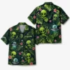Personalized Alien Tropical Forest Hawaiian Shirt For Men And Women, Short Sleeve Funny Sci-Fi Nature, Custom Name Summer Button Down - Style 1