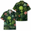 Personalized Alien Tropical Forest Hawaiian Shirt For Men And Women, Short Sleeve Funny Sci-Fi Nature, Custom Name Summer Button Down - Style 2