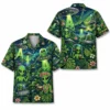 Personalized Alien Tropical Forest Hawaiian Shirt For Men And Women, Short Sleeve Funny Sci-Fi Nature, Custom Name Summer Button Down - Style 3