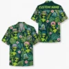 Personalized Alien Tropical Forest Hawaiian Shirt For Men And Women, Short Sleeve Funny Sci-Fi Nature, Custom Name Summer Button Down - Style 4