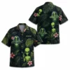 Personalized Alien Tropical Forest Hawaiian Shirt For Men And Women, Short Sleeve Funny Sci-Fi Nature, Custom Name Summer Button Down - Style 6