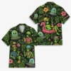Personalized Alien Tropical Forest Hawaiian Shirt For Men And Women, Short Sleeve Funny Sci-Fi Nature, Custom Name Summer Button Down - Style 8