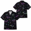 Personalized Alien Ufo Neon Hawaiian Shirt For Men And Women, Short Sleeve Funny Sci-Fi Space Galaxy, Custom Name Summer Button Down - Style 7
