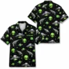 Personalized Alien Ufo Outer Space Hawaiian Shirt For Men And Women, Short Sleeve Funny Sci-Fi Galaxy Night Print, Custom Name Button Down - Style 1
