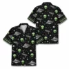 Personalized Alien Ufo Outer Space Hawaiian Shirt For Men And Women, Short Sleeve Funny Sci-Fi Galaxy Night Print, Custom Name Button Down - Style 5
