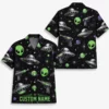 Personalized Alien Ufo Outer Space Hawaiian Shirt For Men And Women, Short Sleeve Funny Sci-Fi Galaxy Night Print, Custom Name Button Down - Style 7