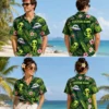 Personalized Alien Ufo Tropical Hawaiian Shirt For Men And Women, Short Sleeve Funny Extraterrestrial Island Vacation Print, Custom Name Summer Button Down - View 1