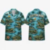 Personalized Alligator Swamp Hawaiian Shirt For Men And Women, Short Sleeve Wild Reptile Tropical Island Vacation Print, Custom Name Summer Button Down