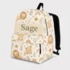 Personalized Back To School Backpack With Name For Kids, Custom Boho Lion Safari Boys Girls Bookbag, School Bag Elementary Kids