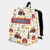 Personalized Back To School Backpack With Name For Kids, Custom Farm Tractor Boys Girls Bookbag, School Bag For Elementary Students