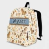 Personalized Back To School Backpack With Name For Kids, Custom Pony Boys Girls Bookbag, Farm Theme School Bag For Elementary Students