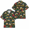 Personalized Beer Mug Tropical Summer Beach Aloha Hawaiian Shirt For Men And Women, Short Sleeve Party Drinking Vacation, Custom Name Button Down - Style 2