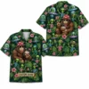 Personalized Bigfoot Alien Tropical Forest Hawaiian Shirt For Men And Women, Short Sleeve Funny Sci-Fi Nature, Custom Name Summer Button Down - Style 2