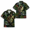Personalized Bigfoot Alien Tropical Forest Hawaiian Shirt For Men And Women, Short Sleeve Funny Sci-Fi Nature, Custom Name Summer Button Down - Style 3