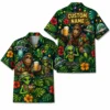 Personalized Bigfoot Alien Tropical Forest Hawaiian Shirt For Men And Women, Short Sleeve Funny Sci-Fi Nature, Custom Name Summer Button Down - Style 7