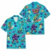 Personalized Bigfoot And Dinosaur Space Hawaiian Shirt For Men And Women, Short Sleeve Funny Sci-Fi Galaxy Mashup, Custom Name Summer Button Down - Style 4