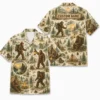 Personalized Bigfoot Camping Hawaiian Shirt For Men And Women, Short Sleeve Funny Sasquatch Forest Adventure, Custom Name Summer Button Down - Style 1