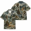 Personalized Bigfoot Camping Hawaiian Shirt For Men And Women, Short Sleeve Funny Sasquatch Forest Adventure, Custom Name Summer Button Down - Style 2