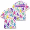 Personalized Bigfoot Sasquatch Retro Pastel Hawaiian Shirt For Men And Women, Short Sleeve Funny Summer Vacation, Custom Name Button Down - Style 4