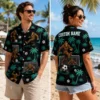 Personalized Bigfoot Soccer Player Hawaiian Shirt For Men And Women, Short Sleeve Funny Sasquatch Sports Print, Custom Name Button Down - View 1