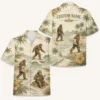 Personalized Bigfoot Summer Beach Aloha Hawaiian Shirt For Men And Women, Short Sleeve Funny Sasquatch Tropical Island Vacation, Custom Name Button Down - Style 10
