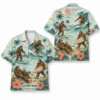 Personalized Bigfoot Summer Beach Aloha Hawaiian Shirt For Men And Women, Short Sleeve Funny Sasquatch Tropical Island Vacation, Custom Name Button Down - Style 2